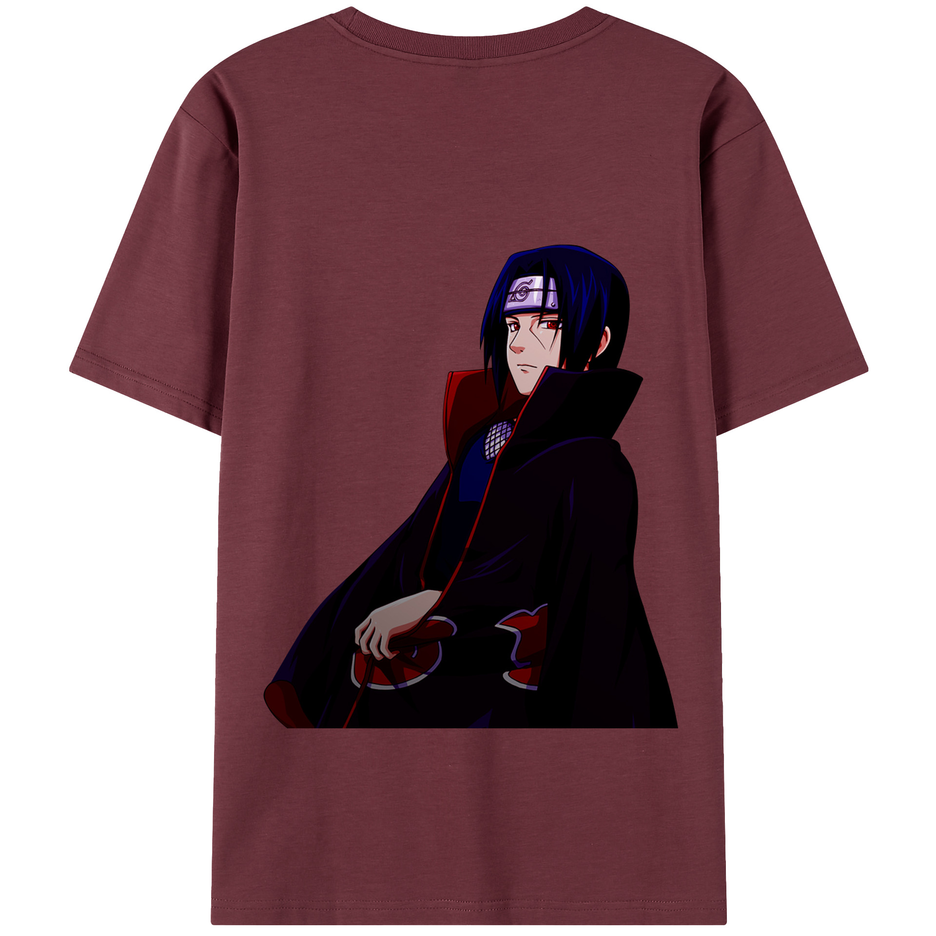 （画像用） NARUTO -ナルト- うちは イタチ Uchiha Itachi 綿100％半袖Tシャツ（背面プリント）